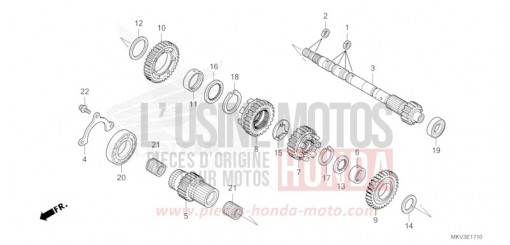 BOITE DE VITESSES (ARBRE SECONDAIRE) NSS750P de 2023